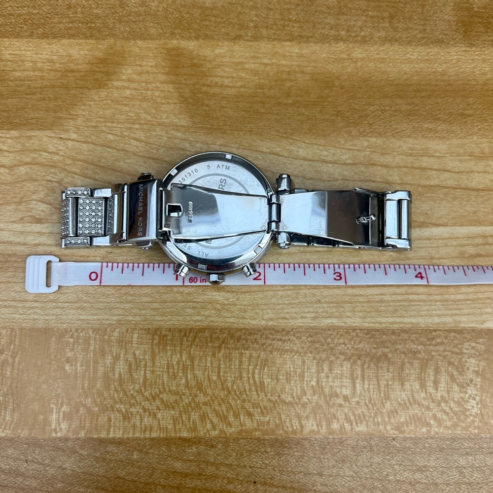 Michael Kors MK5572 Parker Women's Watch Silver Pave - Picture 5 of 15